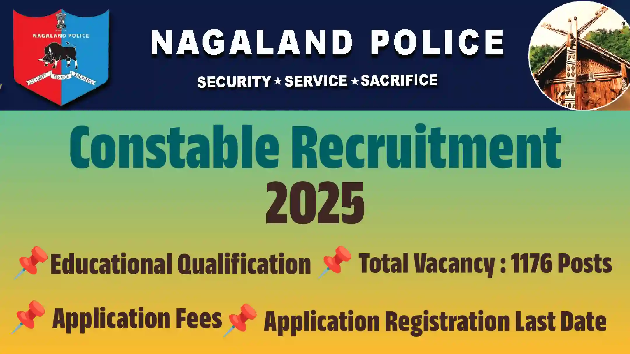 Nagaland police constable recruitment 2025 notification apply online
