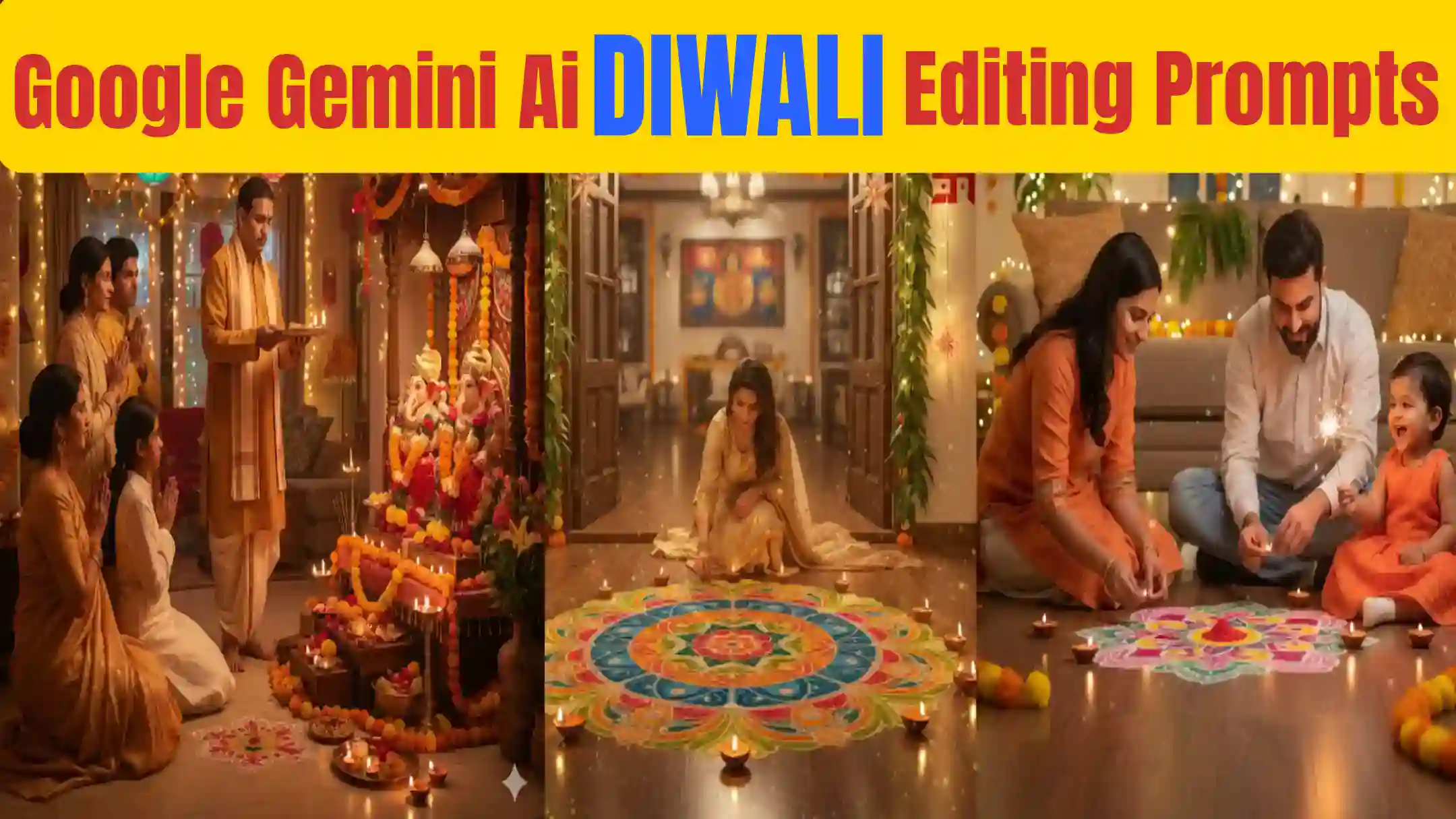10 Best Google Gemini Diwali Ai Photo Editing Prompts For Girl, Baby Boy, Dandiya, Garba Look in Durga Puja 2025