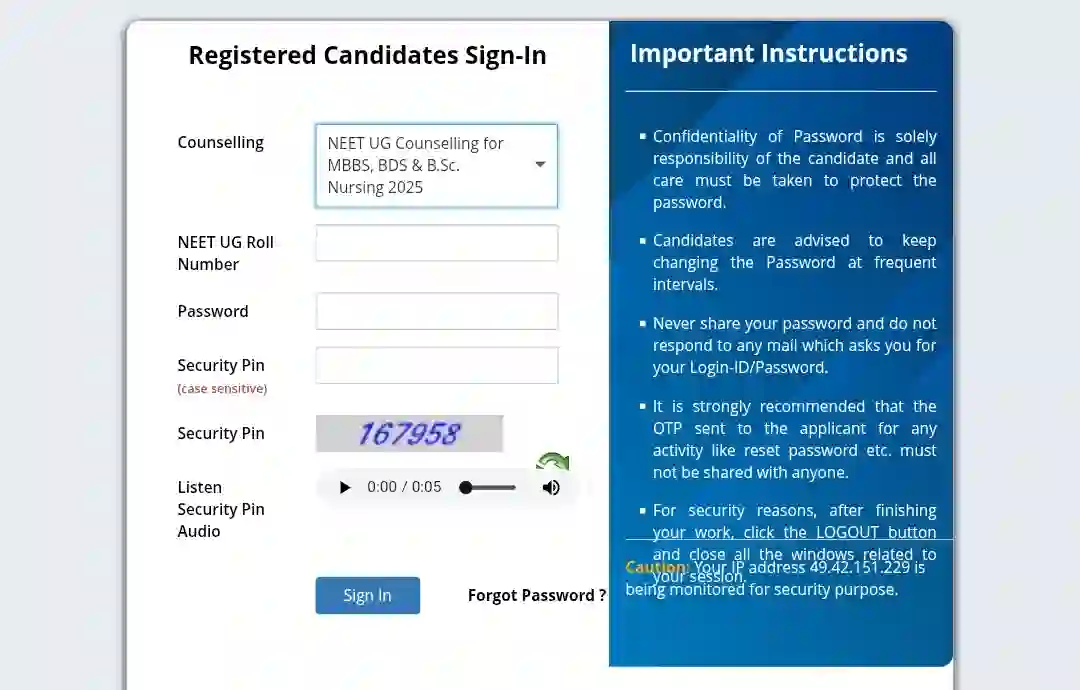 neet counselling 2025 registration link