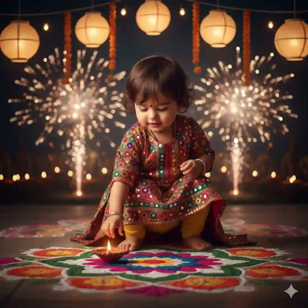Diwali prompt for gemini baby girl