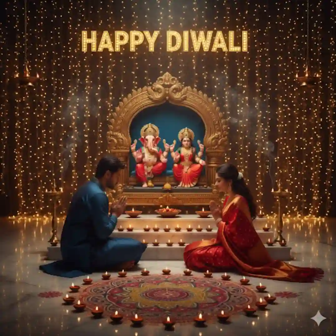 Happy Diwali Wishes Ai Images for Couples