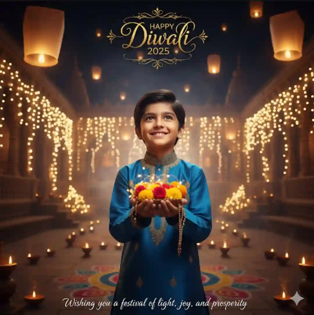 Happy Deepawali Prompt seen diwali boy