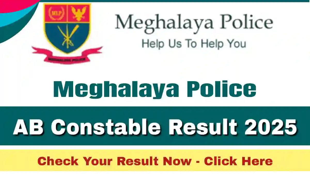 AB Constable Meghalaya Police Result 2025