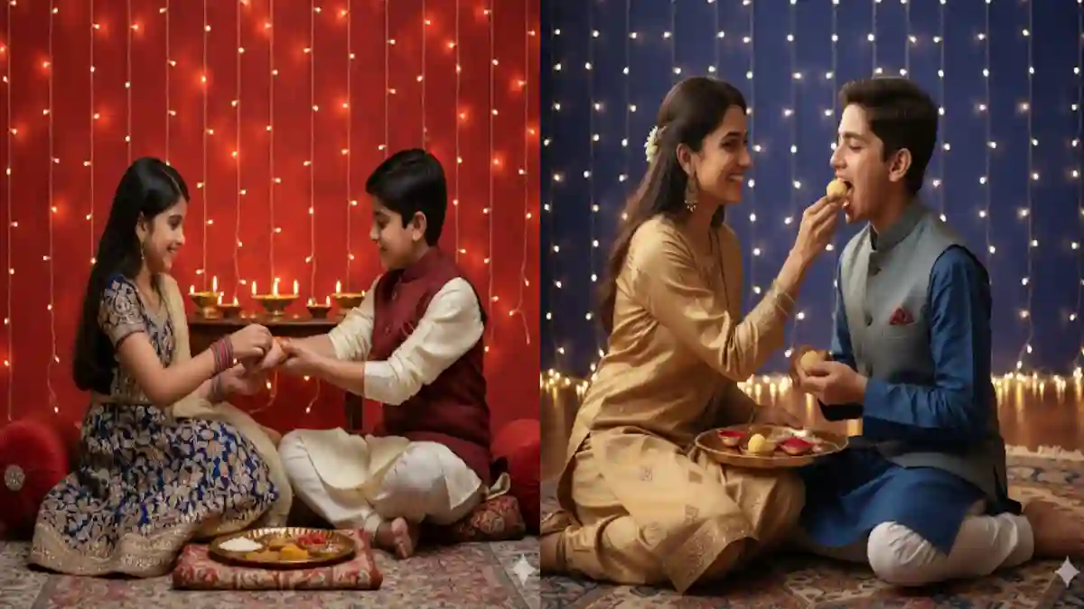 Google Gemini bhai dooj ai photo editing prompts for brother and sister