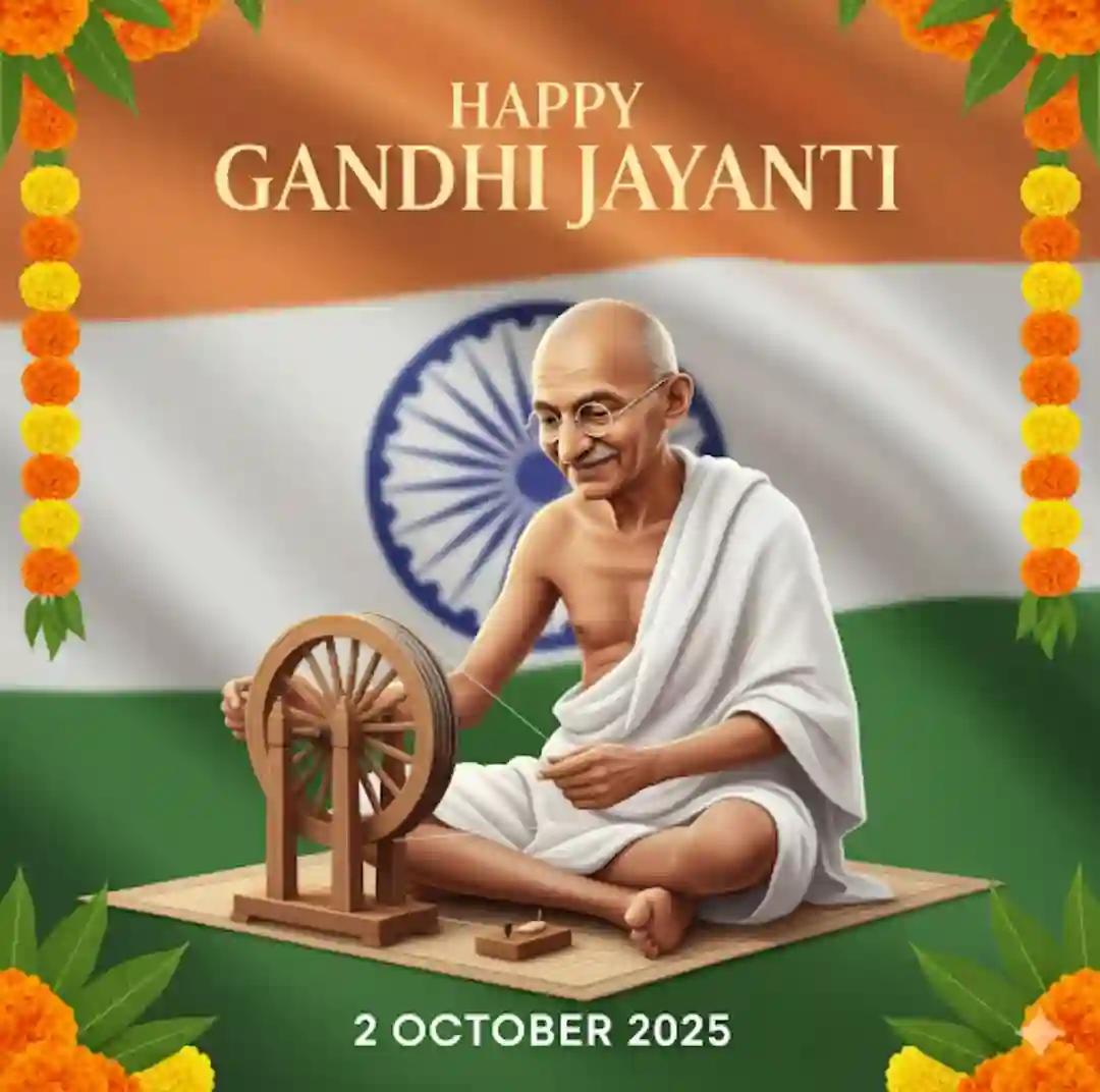 Happy Gandhi jayanti wishes Google Gemini AI editing prompts