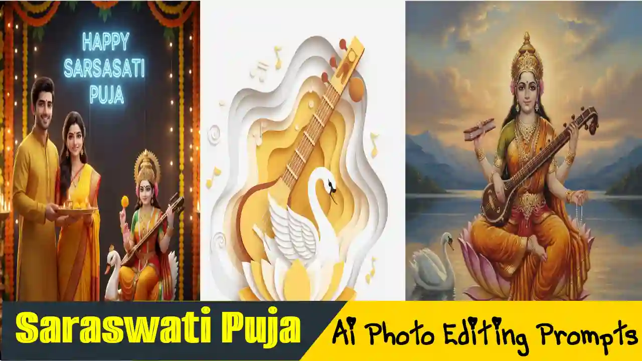 Google gemini saraswati puja so photo editing prompts for boys girls couples