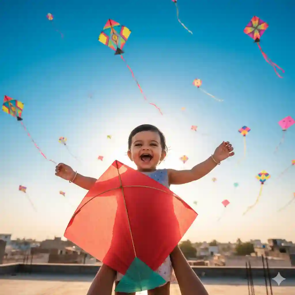 Makar sankranti gemini prompt baby girl