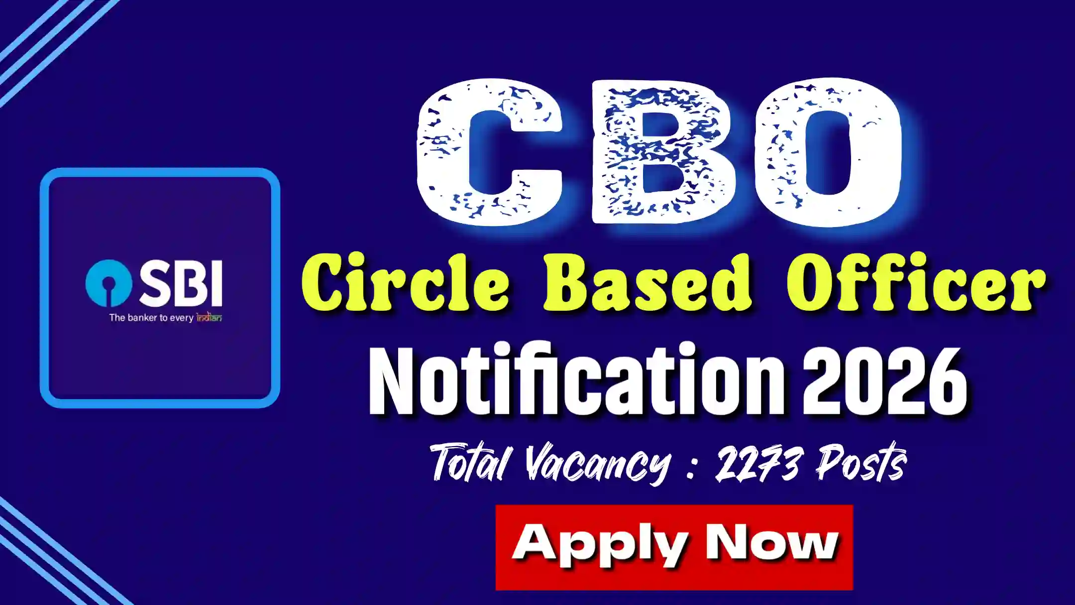 SBI CBO Notification 2026 Apply Online